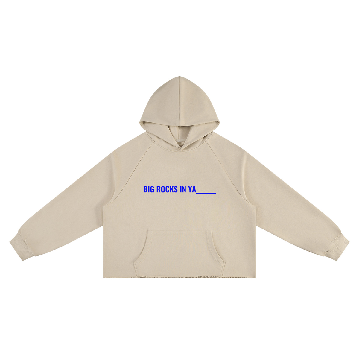 24Six Unisex Vintage Wash Raw Edge Boxy Hoodie