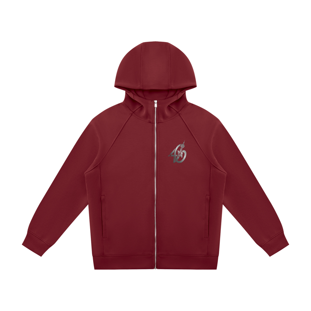 24SixClothing Unisex Raglan Full Zip Hoodie